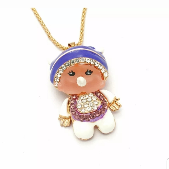 unknown Jewelry - Enamel Monchhichi Doll Pendant/Necklace